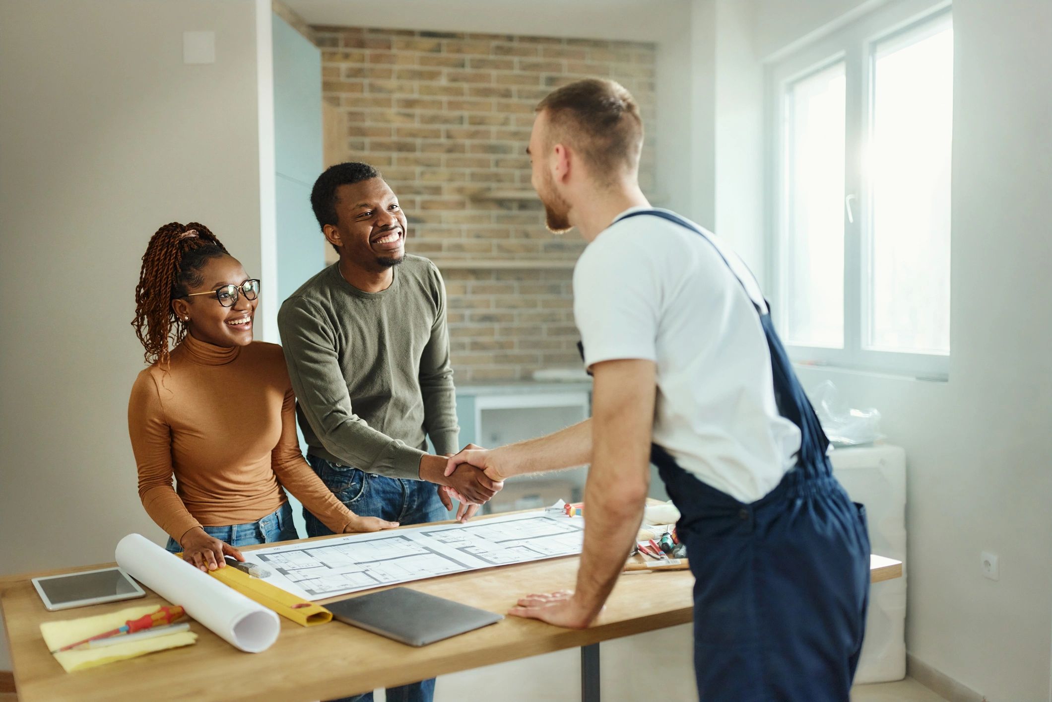 Home services consultation leading to a booked appointment